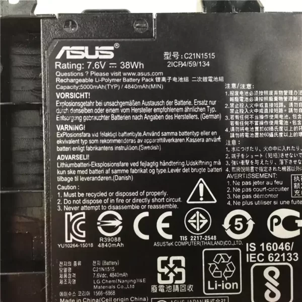 Original laptop battery for ASUS C21N1515 - Image 3