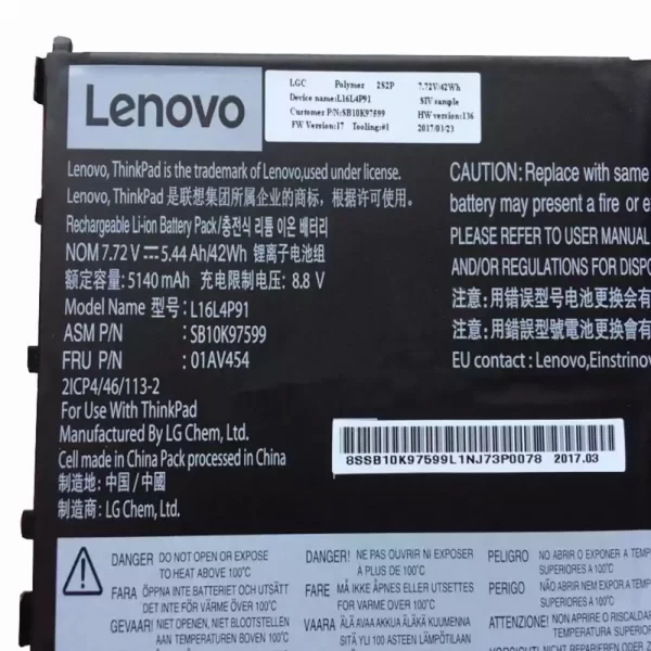 Original laptop battery for LENOVO SB10K97599 - Image 3