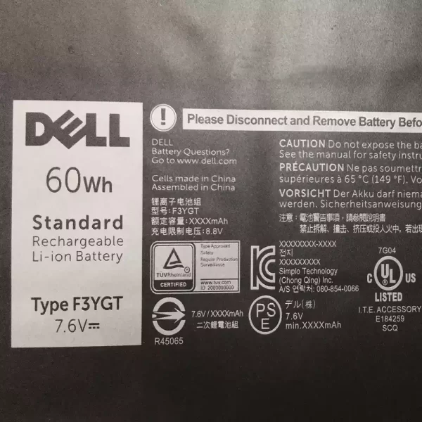 Original laptop battery for DELL Latitude 7280 - Image 3