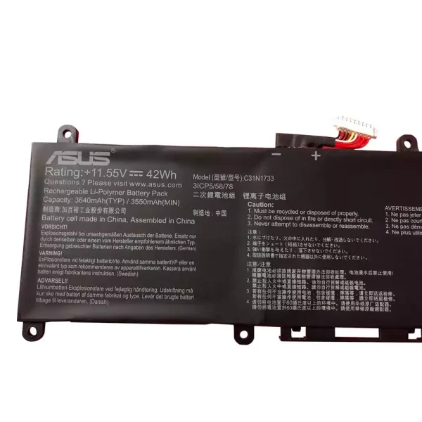 Original laptop battery for  ASUS C31N1733 - Image 2