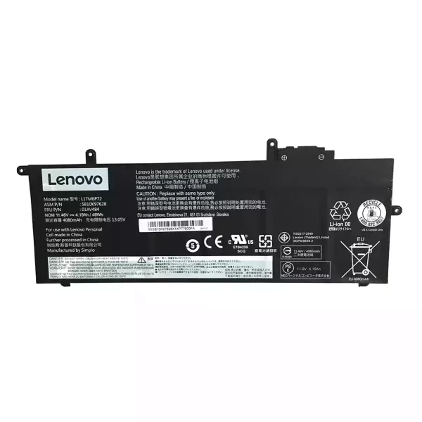 Original laptop battery for  LENOVO L17M6P72,01AV484,SB10K97628