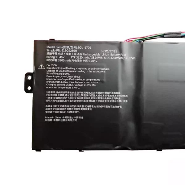 Original laptop battery for  Hasee SQU-1709,916Q2286H - Image 3