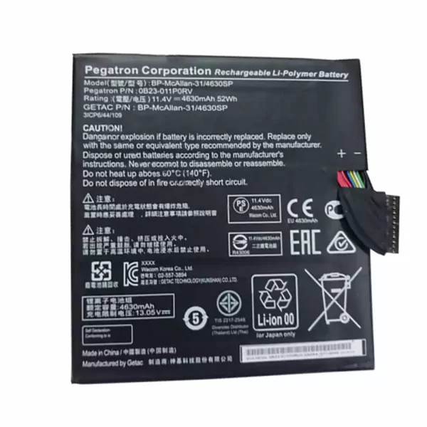 Original laptop battery for  Pegatron BP-McAllan-31,BP-McAllan-31/4630SP,OB23-011P0RV