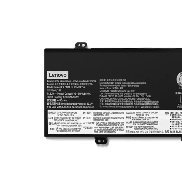 Original laptop battery for LENOVO L19D3PD6 L19M3PD6 - Image 3