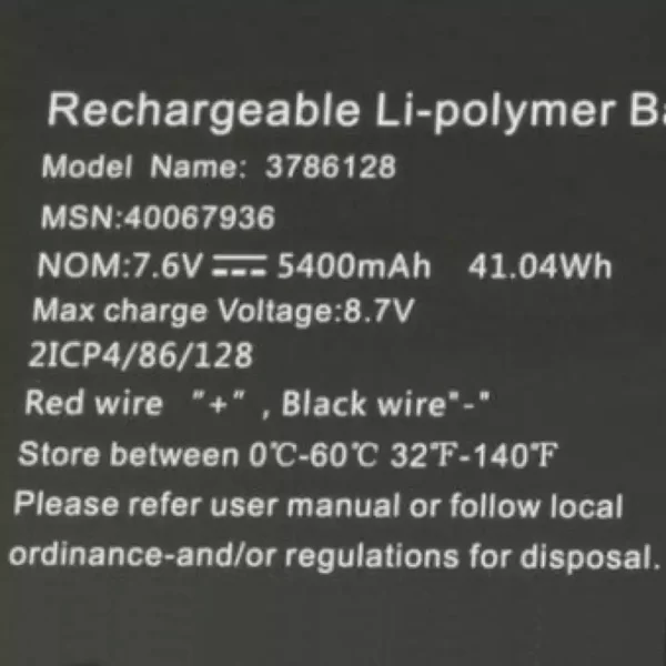 Original laptop battery for 3786128 40069239 40067936 Akoya E4271 E4272 61417 - Image 2