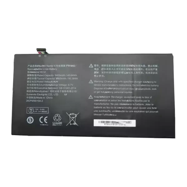 Original laptop battery for EVE YE12