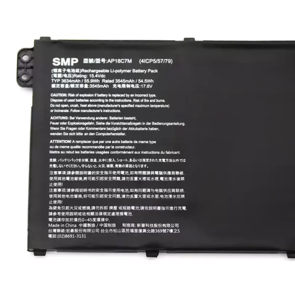 Original laptop battery for ACER AP18C7M AP18C7K - Image 3