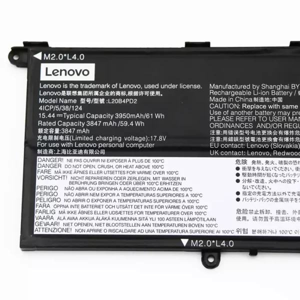 Original laptop battery for LENOVO L20B4PD2 L20D4PD2 L20C4PD2 - Image 3