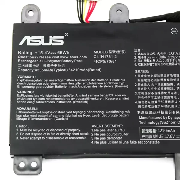 Original laptop battery for ASUS C41N1731-2 - Image 3