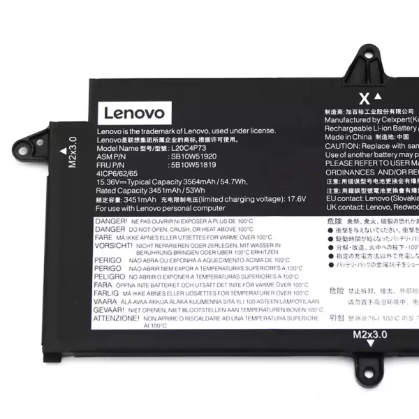 Original laptop battery for Lenovo Thinkpad X13 Gen 2 20XH 20XJ - Image 3