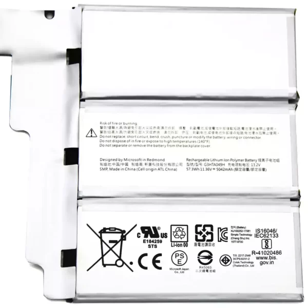 Original laptop battery for G3HTA049H Microsoft Surface Book 2nd 13.5 inch 1835 Keyboard - Image 3