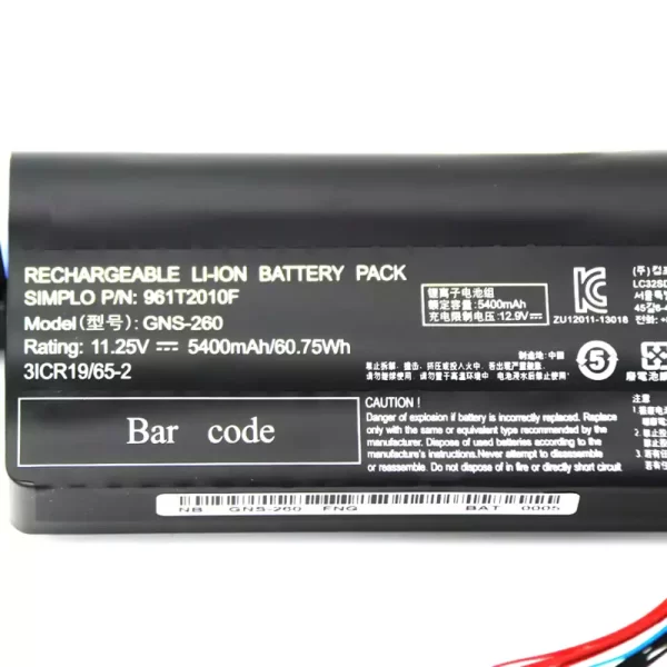 Original laptop battery for 961T2010F GNS-260 - Image 3