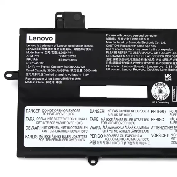 Original laptop battery for LENOVO Thinkpad X1 Carbon 9th 10th Gen 2021 2022,Thinkpad X1 Yoga 6th 7th Gen 2021 2022 - Image 3