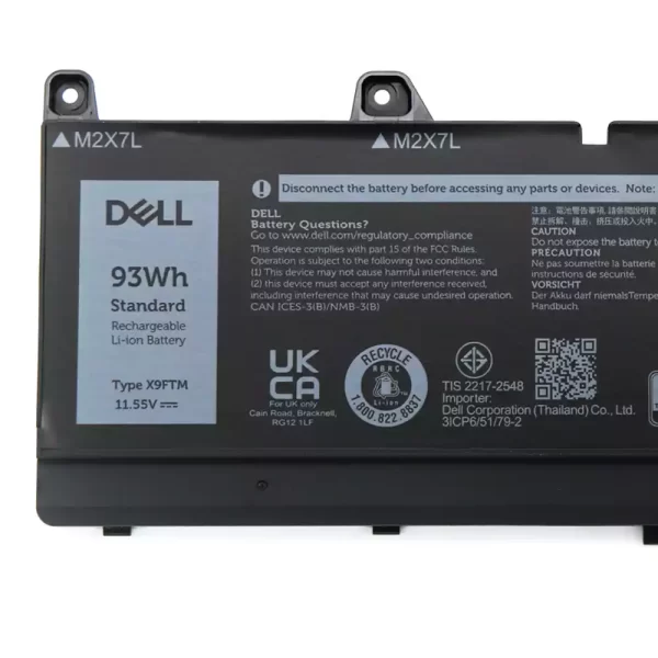 Original laptop battery for DELL X9FTM - Image 3