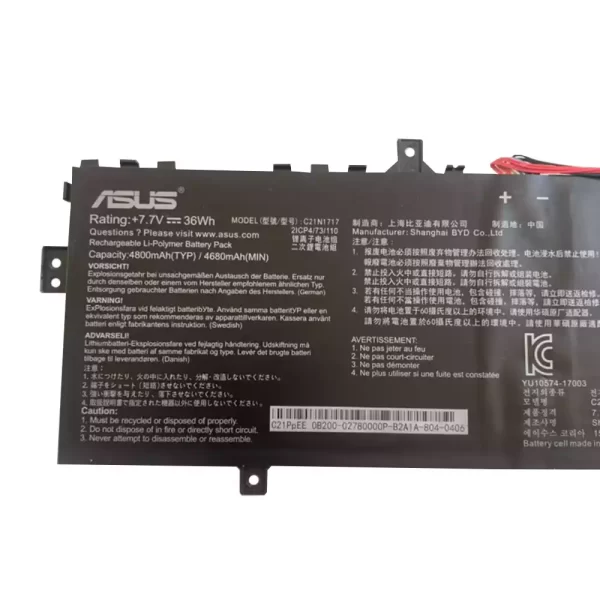 Original laptop battery for ASUS C21N1717 - Image 3