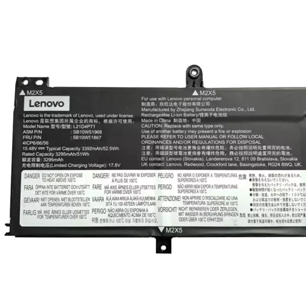 Original laptop battery for LENOVO L21D4P71 L21C4P71 L21L4P71 L21M4P71 - Image 3