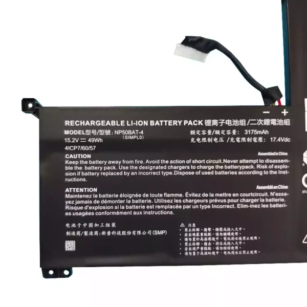 Original laptop battery for ThundeRobot 911M TR HJK,SCHENKER XMG Focus 15 - Image 3