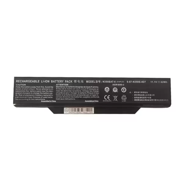 Original laptop battery for CLEVO N350BAT-6 6-87-W350S-4D7