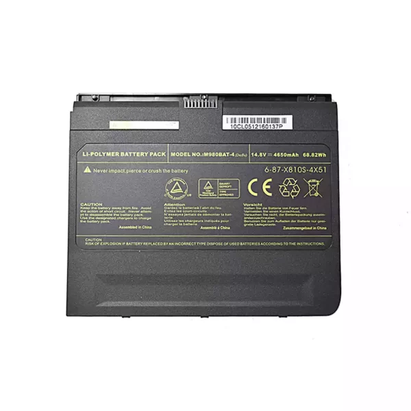 Original laptop battery for CLEVO 6-87-X810S-4X5 6-87-M980S-4X51,X8100 M980NU