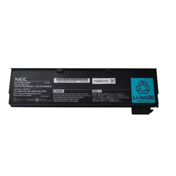 Original laptop battery for NEC PC-VP-BP110 SB10F46471 00HW033