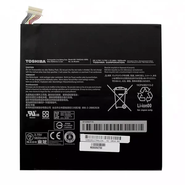 Original tablet battery for TOSHIBA PA5234U-1BRS