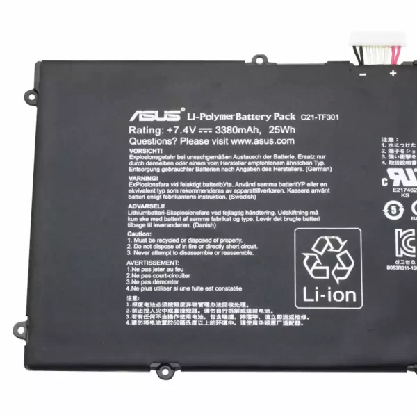 Original tablet battery for ASUS C21-TF301 - Image 3