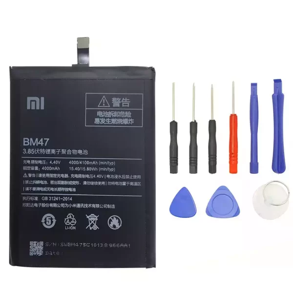 Original cell phone battery BM47 for Xiaomi Redmi Hongmi 3,Redmi 3S,Redmi 3X,Redmi 3pro,Redmi 4X