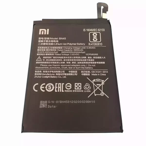 Original cell phone battery BN45 for Xiaomi Redmi Note 5