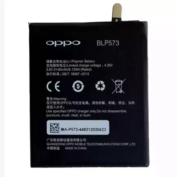 Original cell phone battery BLP573 for OPPO R6007,N5117