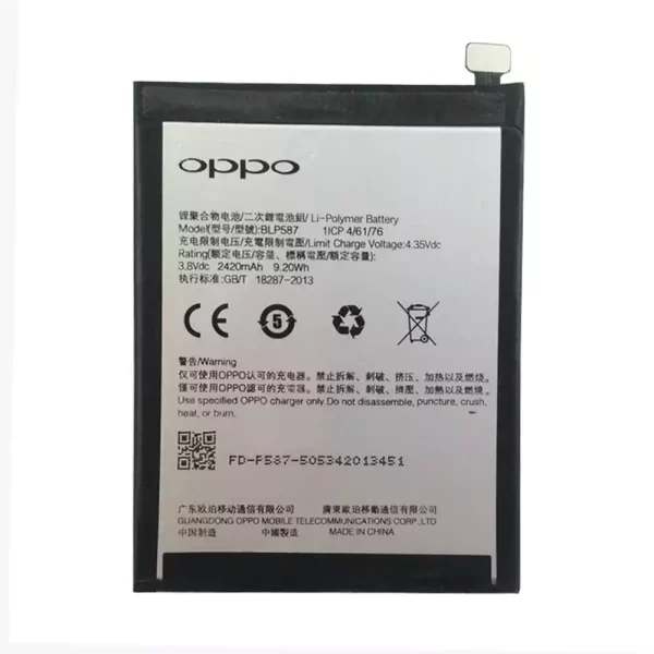 Original cell phone battery BLP587 for OPPO R1C,R8205,R8207