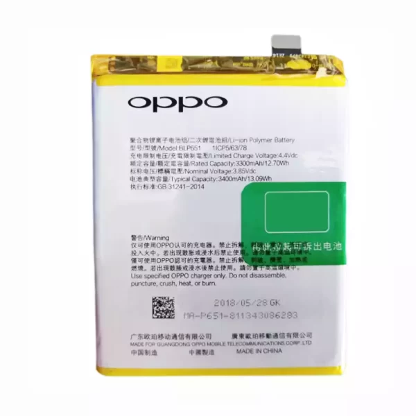 Original cell phone battery BLP651 for OPPO R15 Pro