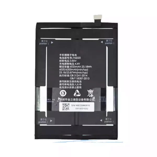 Original cell phone battery BL-N6020 for GIONEE M6 plus