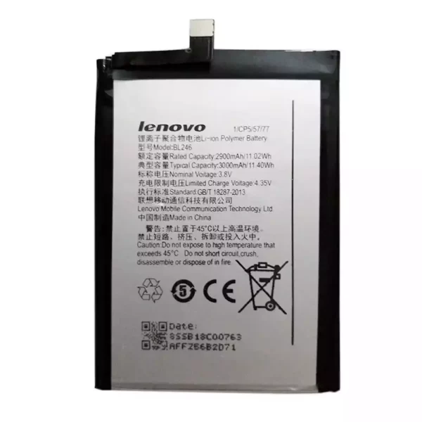 Original cell phone battery BL246 for LENOVO VIBE SHOT