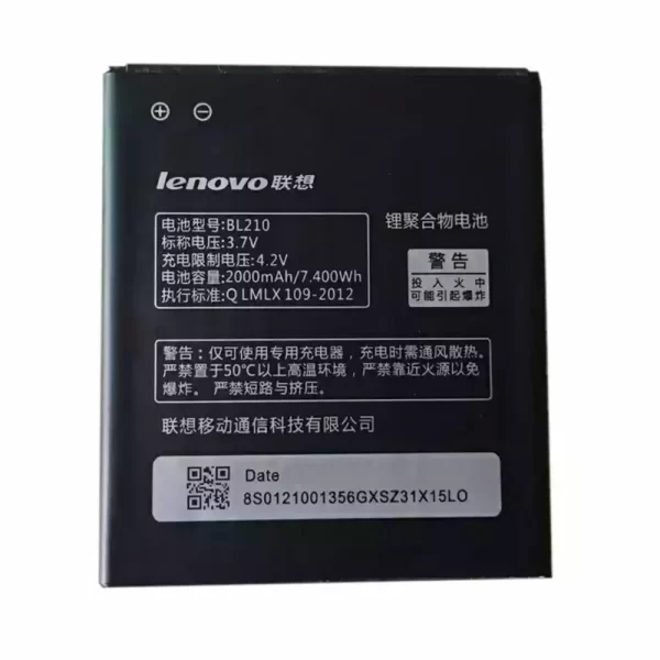 Original cell phone battery BL210 for LENOVO S820,A828T,A368T,A750E,S658T,A766,A658T