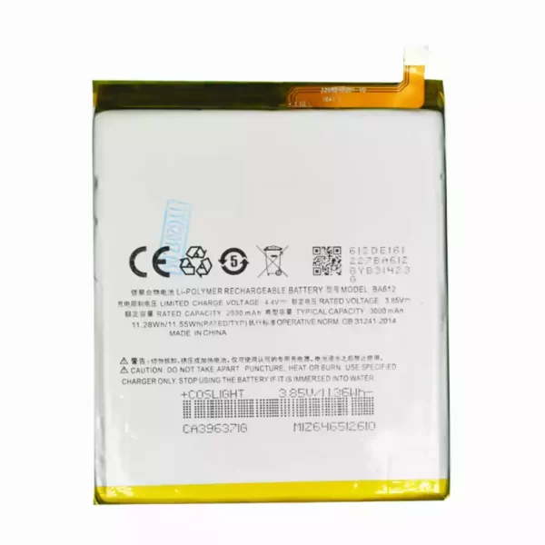 Original cell phone battery BA612 for MEIZU Noblue 5S