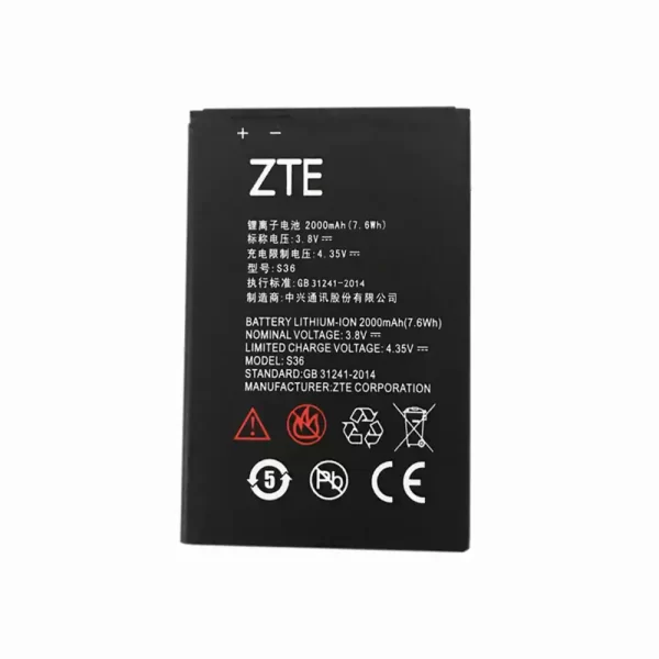 Original cell phone battery S36 for ZTE