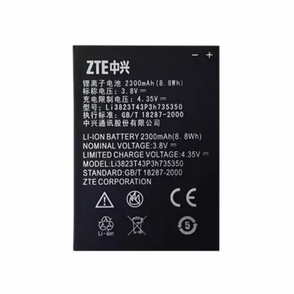 Original cell phone battery Li3823t43p3h735350 for ZTE Q802t,v975,N986,Q801L,Q801U,u988s,n986