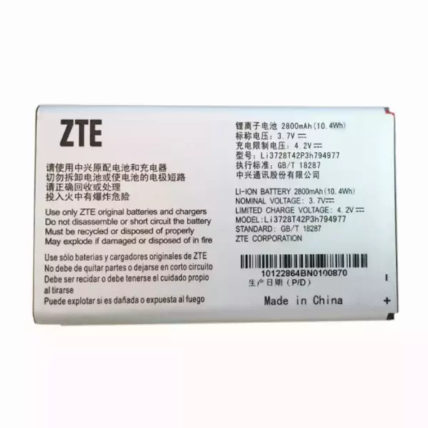 Original cell phone battery LI3728T42P3H794977 for ZTE MF923