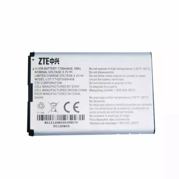 Original cell phone battery LI3717T42P3H654458 for ZTE MF63,AC60,JetPack 890,890L,AR918B