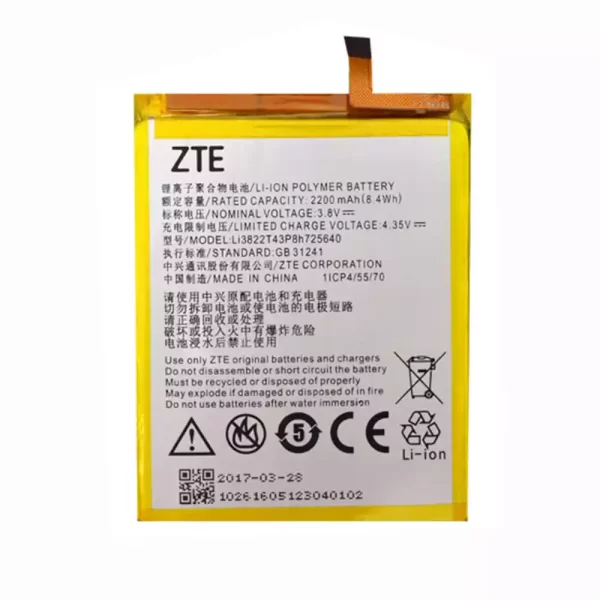 Original cell phone battery Li3822T43P8h725640 for ZTE Blade A510,BA510