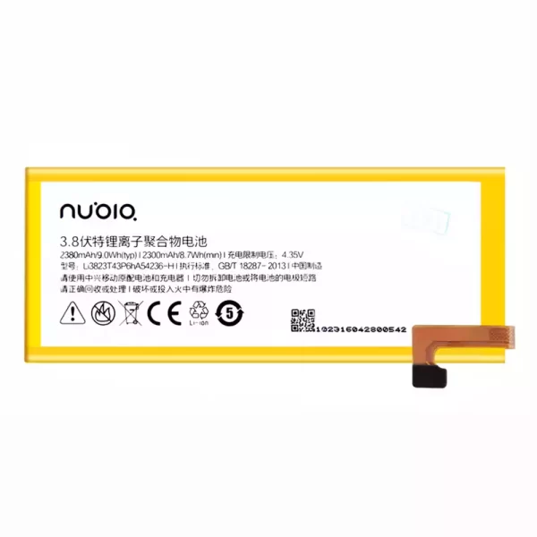 Original cell phone battery Li3828T43P6hA54236 for Nubia Z7 mini,NX507J