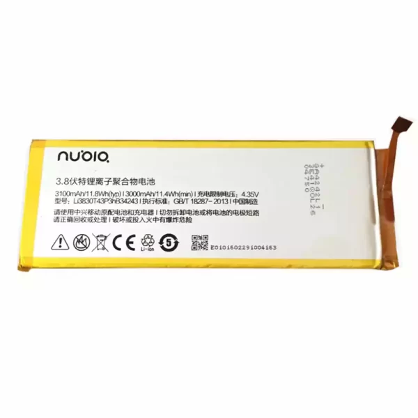 Original cell phone battery Li3803T43P3hB34243 for Nubia Z7 MAX,NX505J