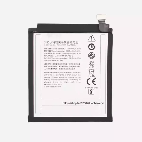 Original cell phone battery Li3930T44P6h746342 for Nubia Z17S,NX595J