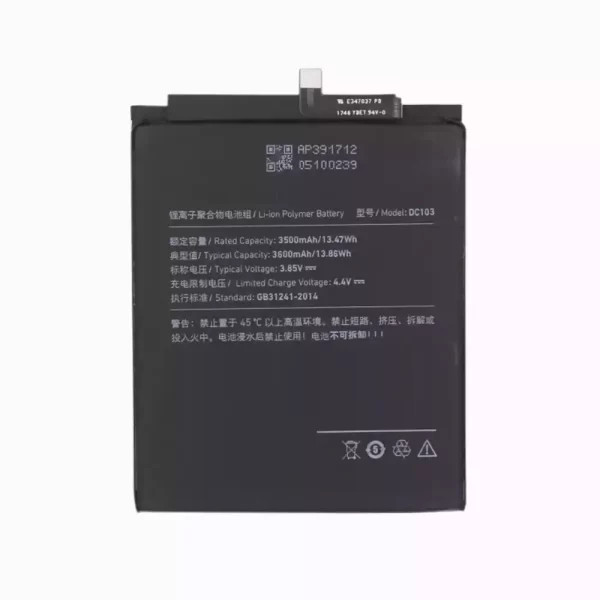 Original cell phone battery DC103 for Smartisan R1