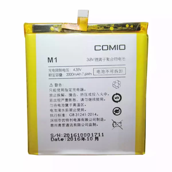 Original cell phone battery for COMIO M1