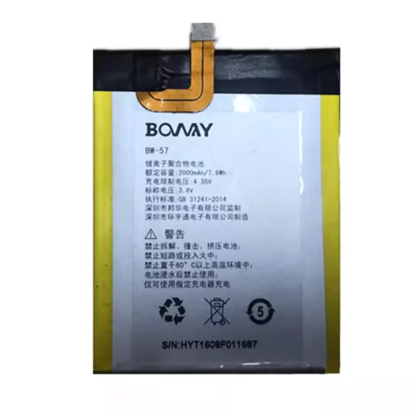 Original cell phone battery BW-57 for BOWAY X6