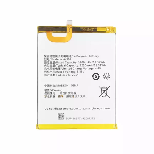 Original cell phone battery ivvi-302 for ivvi V3