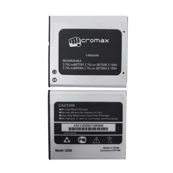 Original cell phone battery for Micromax Q326