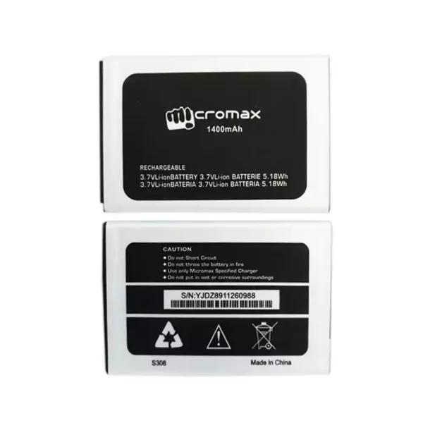 Original cell phone battery for Micromax S308