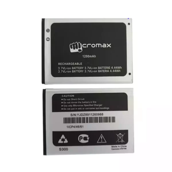 Original cell phone battery for Micromax S300